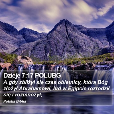 Dzieje 7:17 POLUBG Bible Verse Image