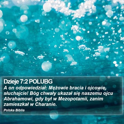 Dzieje 7:2 POLUBG Bible Verse Image