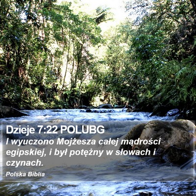 Dzieje 7:22 POLUBG Bible Verse Image