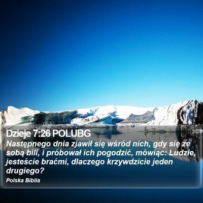 Dzieje 7:26 POLUBG Bible Verse Image