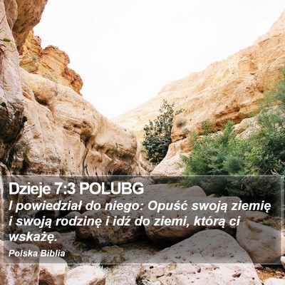 Dzieje 7:3 POLUBG Bible Verse Image