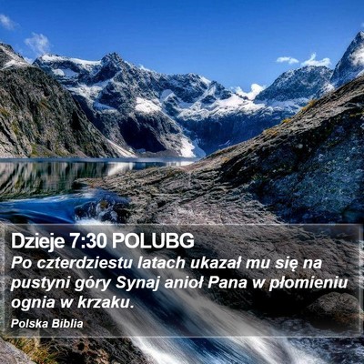 Dzieje 7:30 POLUBG Bible Verse Image