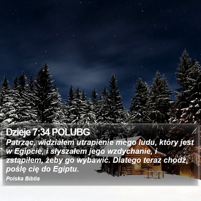 Dzieje 7:34 POLUBG Bible Verse Image