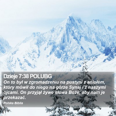 Dzieje 7:38 POLUBG Bible Verse Image