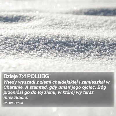 Dzieje 7:4 POLUBG Bible Verse Image