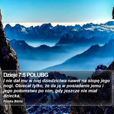 Dzieje 7:5 POLUBG Bible Verse Image
