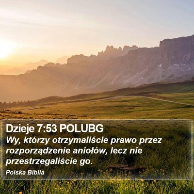 Dzieje 7:53 POLUBG Bible Verse Image