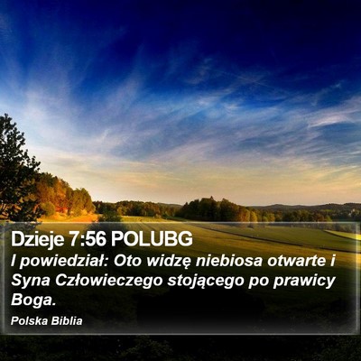 Dzieje 7:56 POLUBG Bible Verse Image
