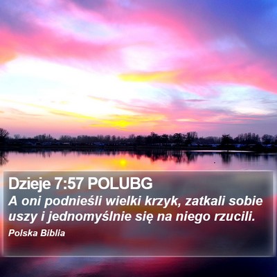 Dzieje 7:57 POLUBG Bible Verse Image