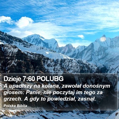 Dzieje 7:60 POLUBG Bible Verse Image