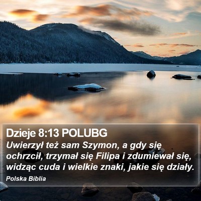 Dzieje 8:13 POLUBG Bible Verse Image