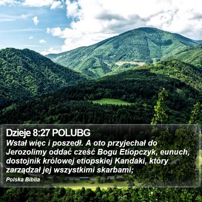 Dzieje 8:27 POLUBG Bible Verse Image