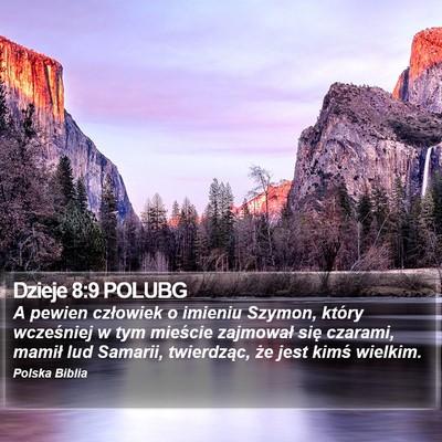 Dzieje 8:9 POLUBG Bible Verse Image
