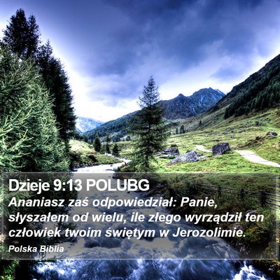 Dzieje 9:13 POLUBG Bible Verse Image