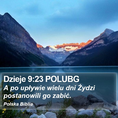 Dzieje 9:23 POLUBG Bible Verse Image