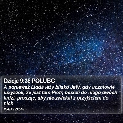 Dzieje 9:38 POLUBG Bible Verse Image