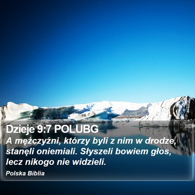 Dzieje 9:7 POLUBG Bible Verse Image