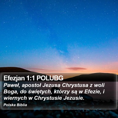 Efezjan 1:1 POLUBG Bible Verse Image