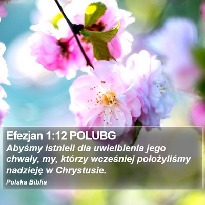Efezjan 1:12 POLUBG Bible Verse Image