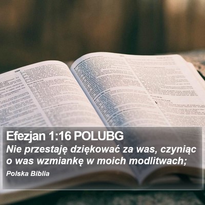 Efezjan 1:16 POLUBG Bible Verse Image