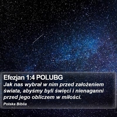 Efezjan 1:4 POLUBG Bible Verse Image