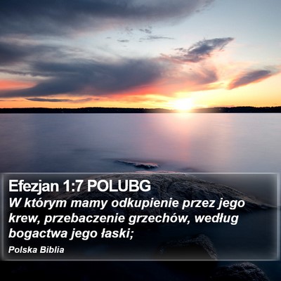 Efezjan 1:7 POLUBG Bible Verse Image