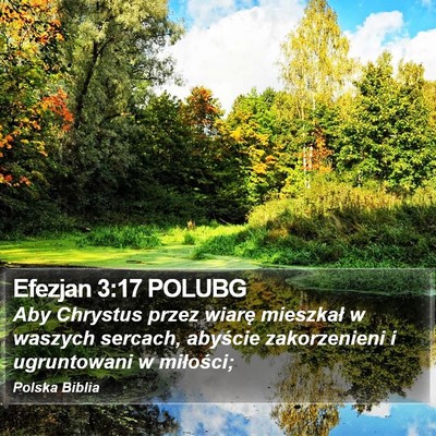 Efezjan 3:17 POLUBG Bible Verse Image