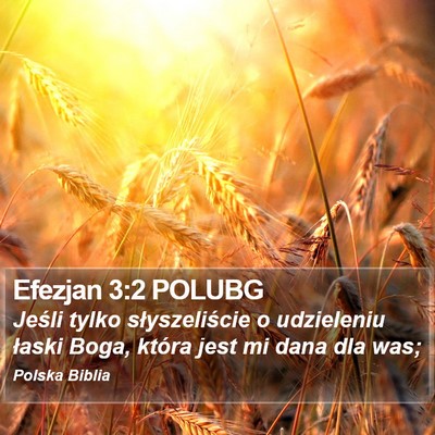 Efezjan 3:2 POLUBG Bible Verse Image