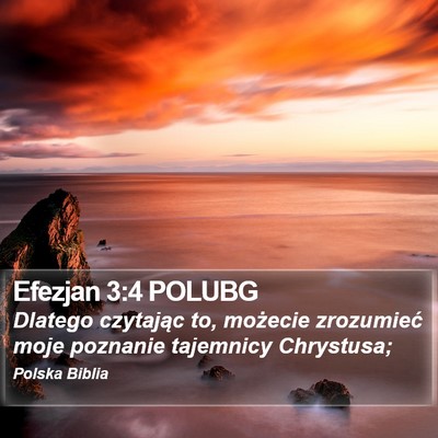 Efezjan 3:4 POLUBG Bible Verse Image