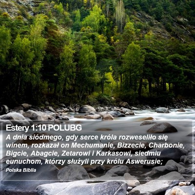 Estery 1:10 POLUBG Bible Verse Image