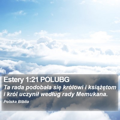 Estery 1:21 POLUBG Bible Verse Image