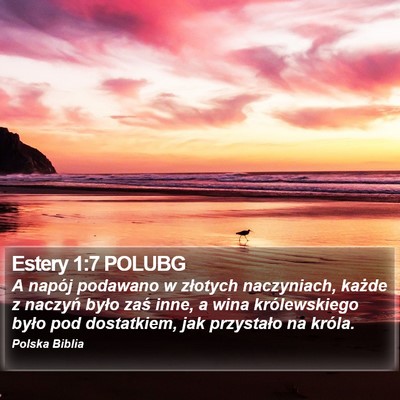 Estery 1:7 POLUBG Bible Verse Image