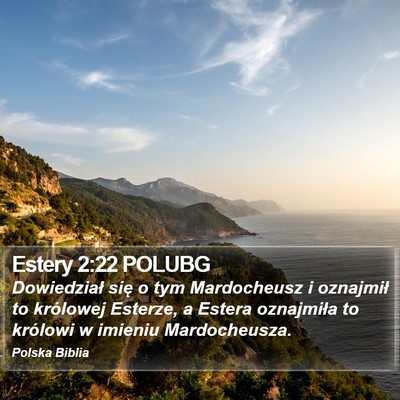 Estery 2:22 POLUBG Bible Verse Image
