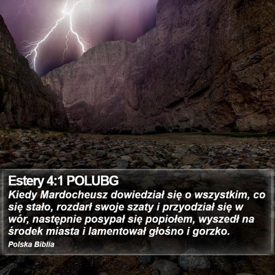 Estery 4:1 POLUBG Bible Verse Image