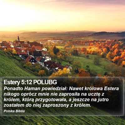 Estery 5:12 POLUBG Bible Verse Image
