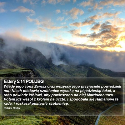 Estery 5:14 POLUBG Bible Verse Image