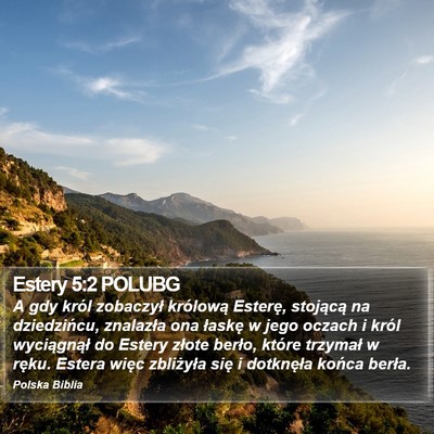 Estery 5:2 POLUBG Bible Verse Image