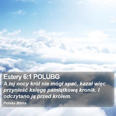 Estery 6:1 POLUBG Bible Verse Image
