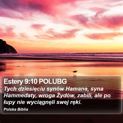 Estery 9:10 POLUBG Bible Verse Image