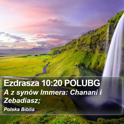 Ezdrasza 10:20 POLUBG Bible Verse Image
