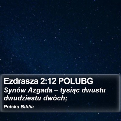 Ezdrasza 2:12 POLUBG Bible Verse Image