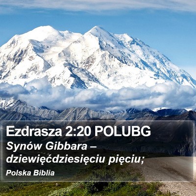Ezdrasza 2:20 POLUBG Bible Verse Image