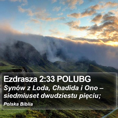 Ezdrasza 2:33 POLUBG Bible Verse Image