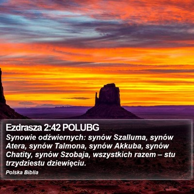 Ezdrasza 2:42 POLUBG Bible Verse Image