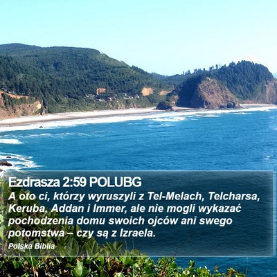 Ezdrasza 2:59 POLUBG Bible Verse Image
