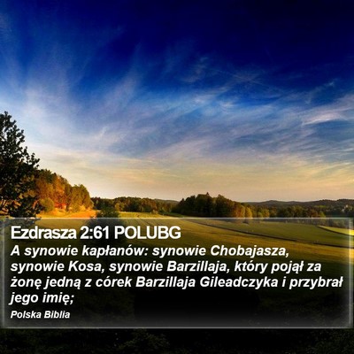Ezdrasza 2:61 POLUBG Bible Verse Image