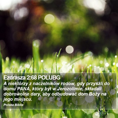 Ezdrasza 2:68 POLUBG Bible Verse Image