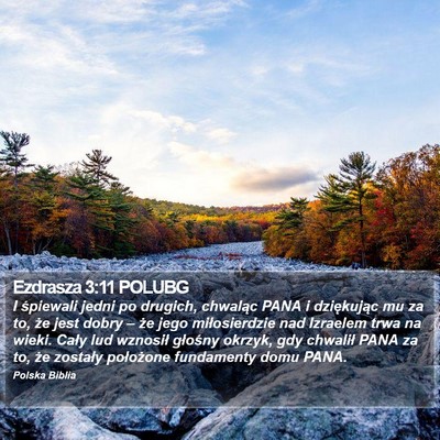 Ezdrasza 3:11 POLUBG Bible Verse Image