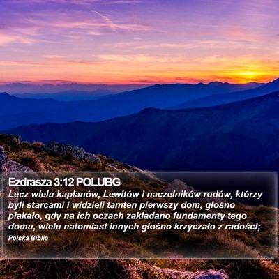 Ezdrasza 3:12 POLUBG Bible Verse Image