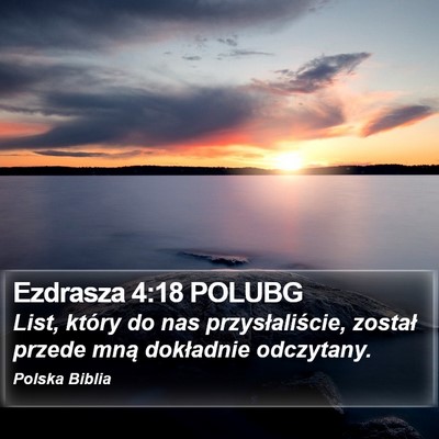 Ezdrasza 4:18 POLUBG Bible Verse Image